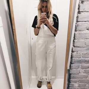 Worn Once Jesse Kamm Overalls SZ S, White